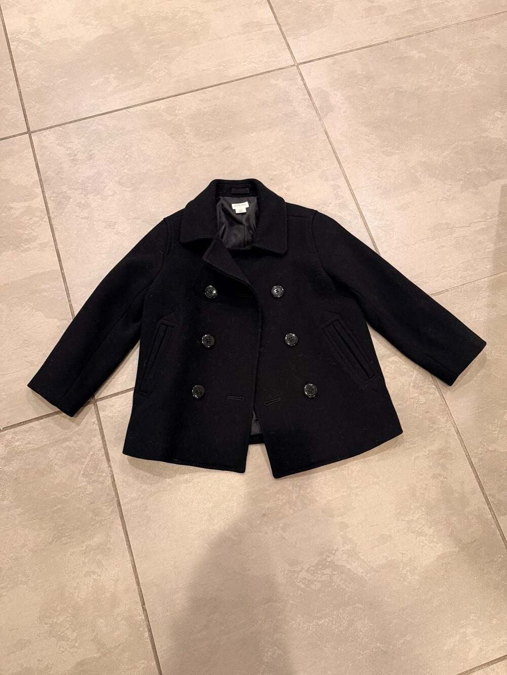 Crewcuts by J.Crew Kids' Re-Imagined Wool-Blend Double-Breasted Peacoat